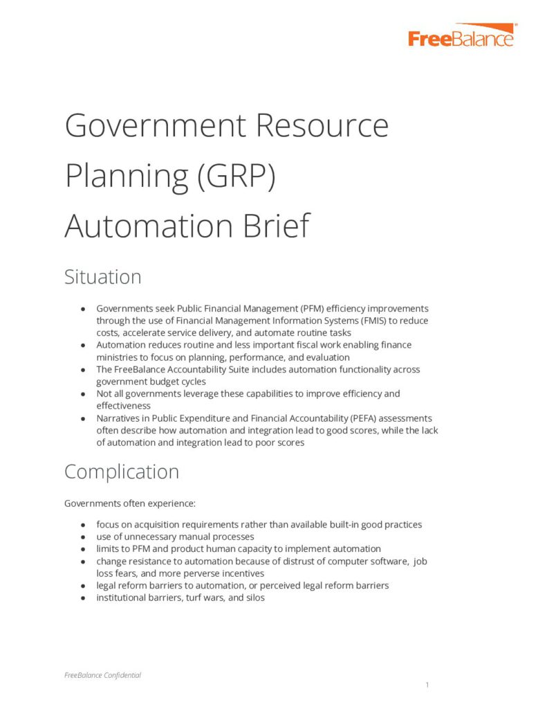 Government Resource Planning (GRP) Automation